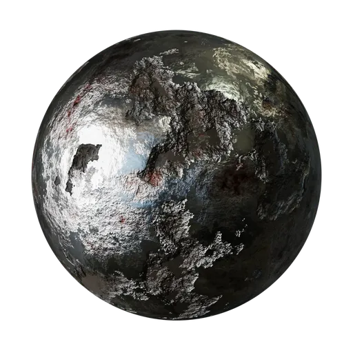 Realistic PBR texture for weathered and corroded metal surfaces, perfect for 3D Blender projects.