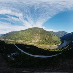 Aerial Valley in Canadian Landscape