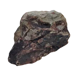 Highly detailed 3D rock model, perfect for Blender environmental scenes, showcasing realistic textures and surfaces.