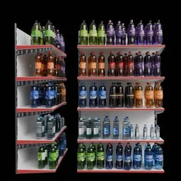 Arranged Drink Store Display