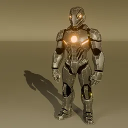 Futuristic Combat Robot Soldier