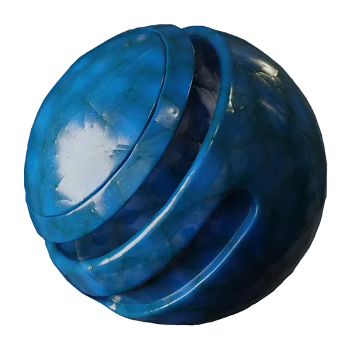 Crystal blue glass