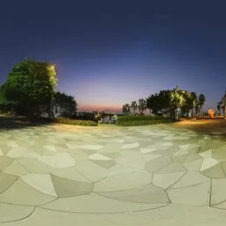 Seaside Plaza at Night