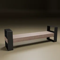 Simple Basic Wood Bench Chair