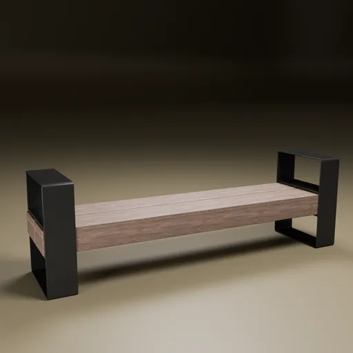 Simple Basic Wood Bench Chair