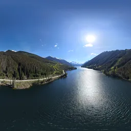 Mountain Valley Lake Landscape