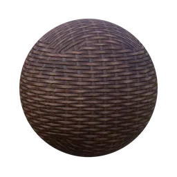 High-quality woven rattan texture for realistic 3D modeling in Blender and PBR applications.