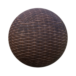 High-quality woven rattan texture for realistic 3D modeling in Blender and PBR applications.