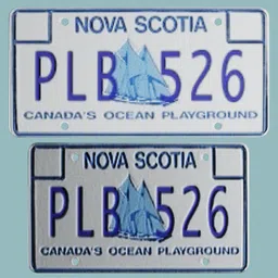 Nova Scotia Licence plate PL