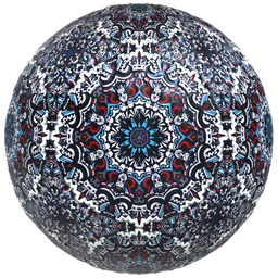 Blue Compass Mandala Tile