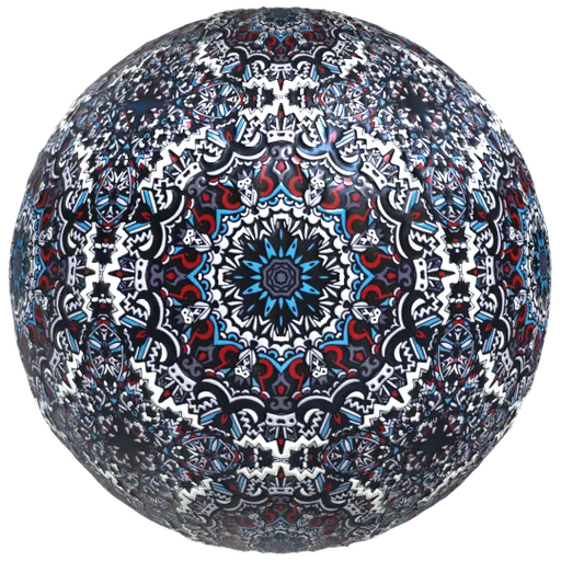 Blue Compass Mandala Tile