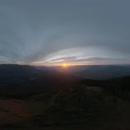 Dramatic Sunset Sky Aerial HDR