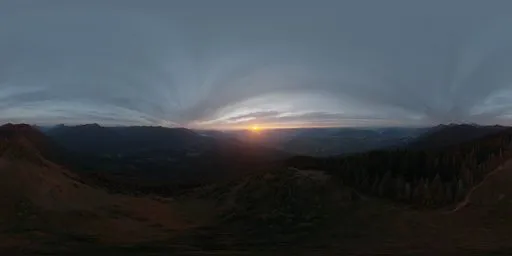 Dramatic Sunset Sky Aerial HDR
