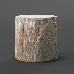 "3D model of wooden pole, generated using Blender 3D software. This model was created through a PhotoScan technique based on a wooden stake found in a playground, making it suitable for various nature-themed projects and games. The high-quality textures and realistic rendering make it an excellent choice for architectural visualization and other 3D design projects."