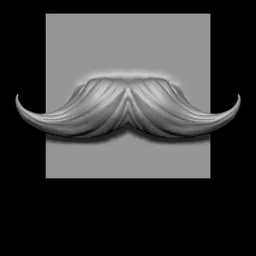 NS Stylized handlebar mustache