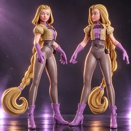 Rapunzel Stylized Blonde Action Heroine