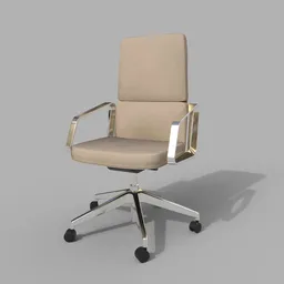 LAS Lead Middle Chair Biege Velour