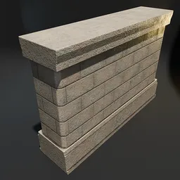 Stone Wall Section Plain