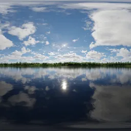 Sunny Cloudy Day Trees