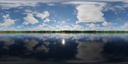 Sunny Cloudy Day Trees