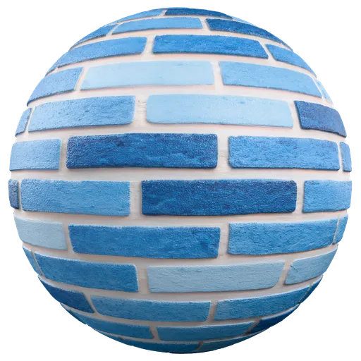 Blue Painted Brick Wall
