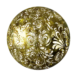 Gold Ornamental Floral Material