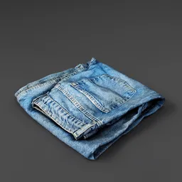 Folded Denim Jeans