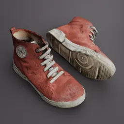 Used pink sneakers