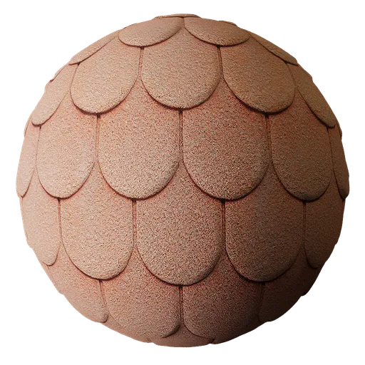 Shingle Roof Tiles Rounded