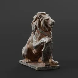 statue of Iron Lion sculpture