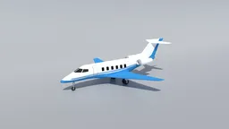 Low Poly Pilatus PC24 Aiplane Jet