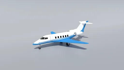 Low Poly Pilatus PC24 Aiplane Jet