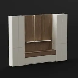 High Cabinet W/ Low Display Cabinet