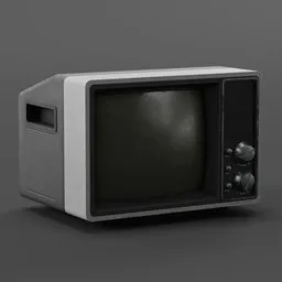 Detailed Blender 3D model of a vintage Cube TV with realistic textures and materials.