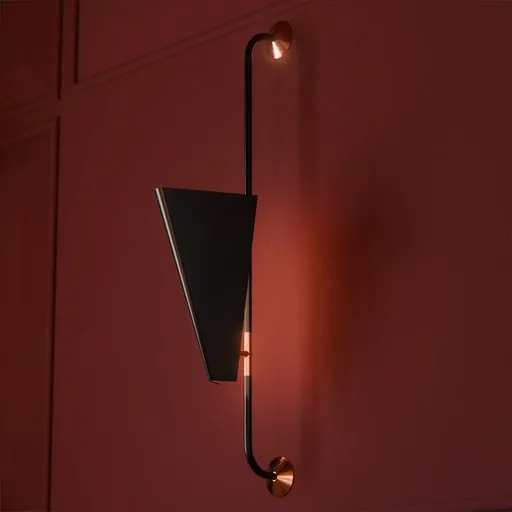 Black and Gold Wall Lamp