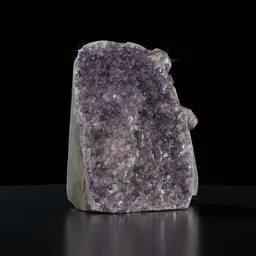 Highly detailed amethyst geode 3D scan for realistic Blender renders.