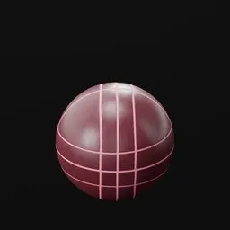 Detailed 3D model of a precision-marked bocce ball optimized for Blender.