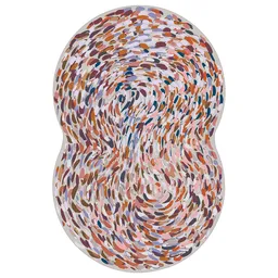 Colorful Thread Swirl Carpet