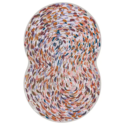 Colorful Thread Swirl Carpet