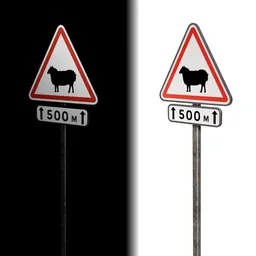 Road sign Sheep French std (A15a1)