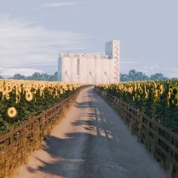 Sunflower Silo Road