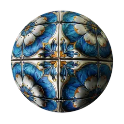 Floral pattern tiles