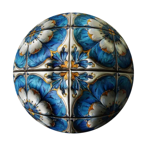 Floral pattern tiles