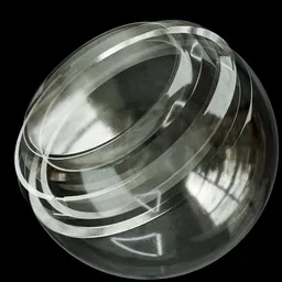 Scratched glass PBR texture for 3D rendering, showcasing realistic reflections and imperfections.