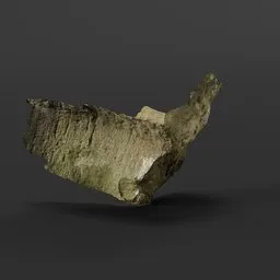 Detailed 3D render of a sandstone rock, ideal for Blender and CGI projects, showcasing realistic textures.