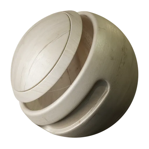 Detailed PBR white oak texture with natural tones and grain, featuring adjustable displacement and AO for realistic 3D Blender renders.