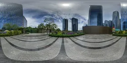 The square after the rain during the day