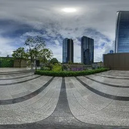 The square after the rain during the day