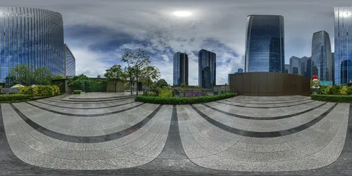 The square after the rain during the day