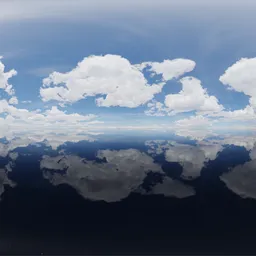 Sunny Cloudy Day Landscape